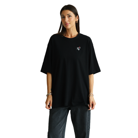 T-shirt oversize "Iced PowerC Club" Black