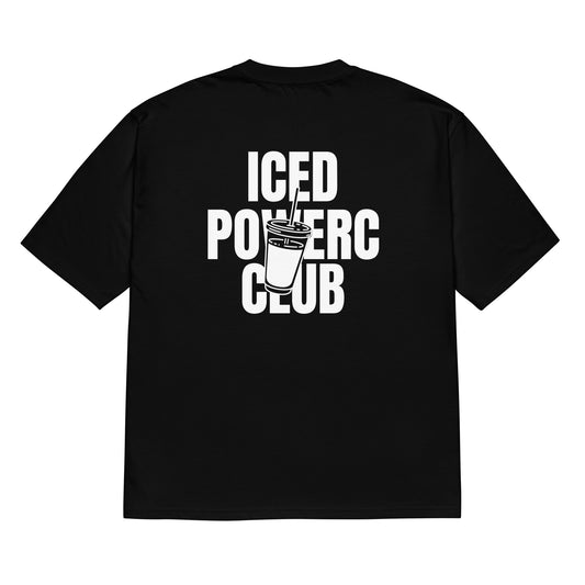 T-shirt oversize "Iced PowerC Club" Black